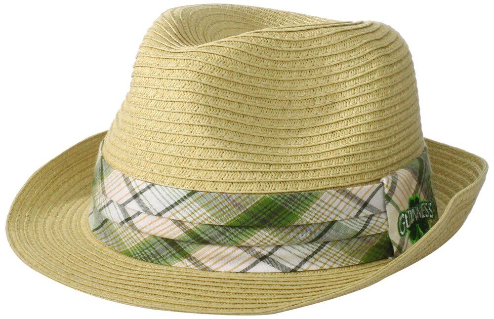 7924 Guinness 's Braided Fedora, Natural, One Size